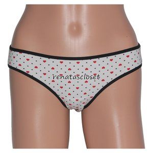 Rene Rofe Lingerie Women's Allover Hearts Cotton Spandex Bikini NWT